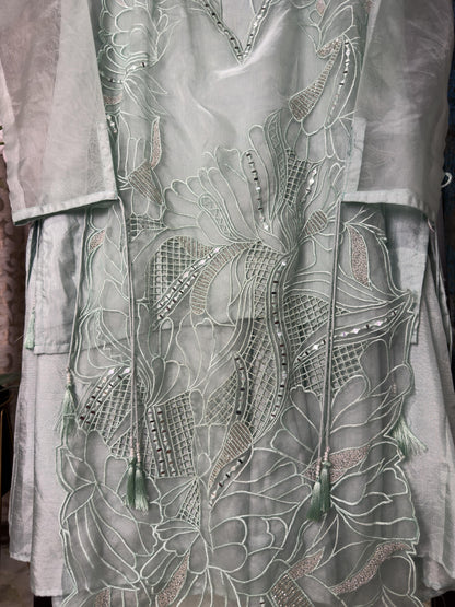 Indo-Western Cutwork 2-Piece Suit