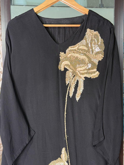 Pure Chinnon Crepe 2-Piece Suit with Heavy Handwork