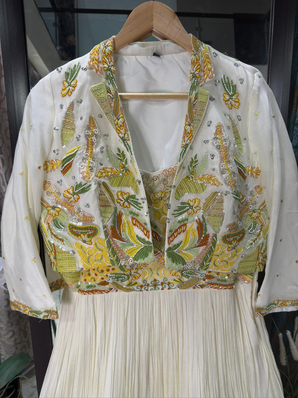 Pure Indo-Western Anarkali Dress with coat