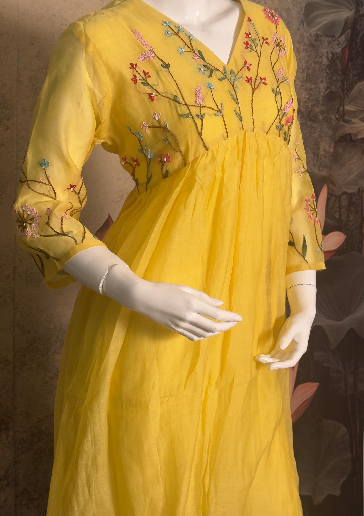 Pure Mul Chanderi Handwork 2-Piece Suit