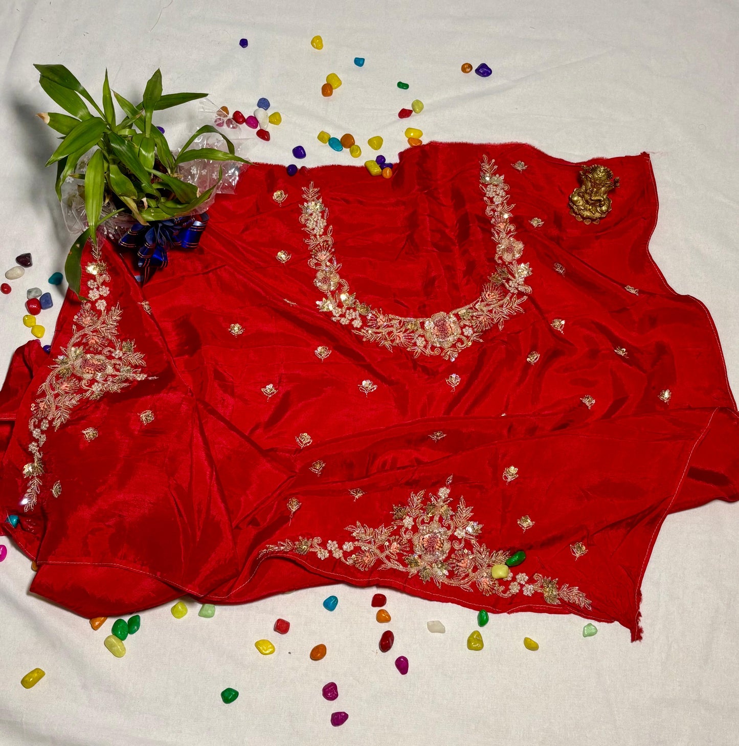 PURE KANJIVARAM TISSUE PATTU SAREE WITH HAND ZARDOSI WORK