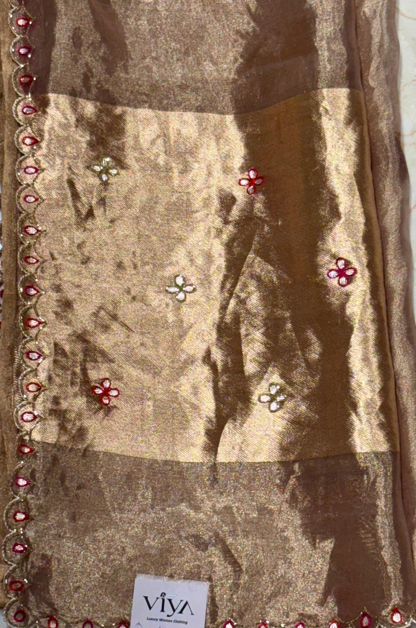 PURE BANARASI TISSUE PATTU SAREE WITH KADWA WEAVING AND HANDWORK