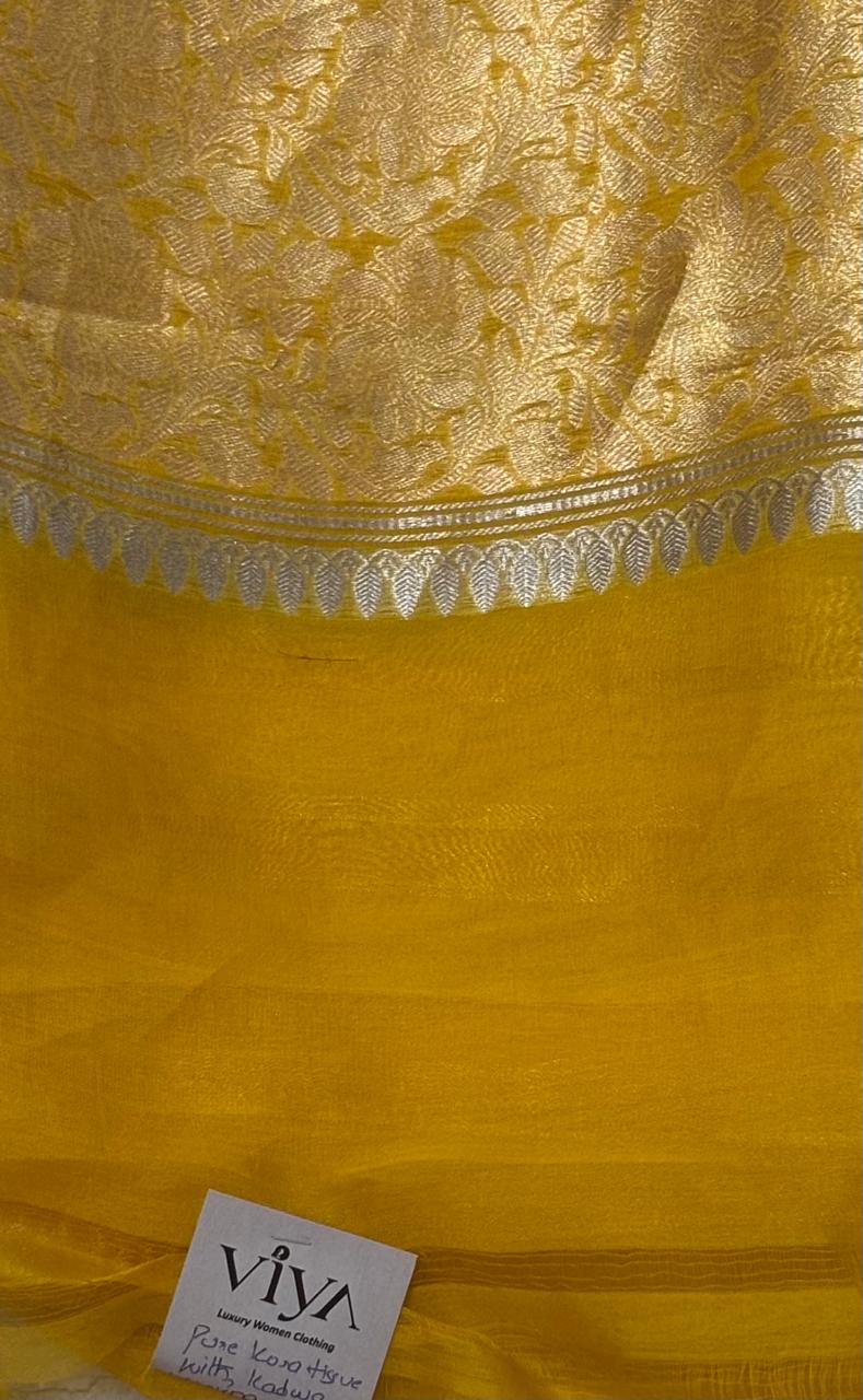 PURE TISSUE SILK WITH KORA STRIPES