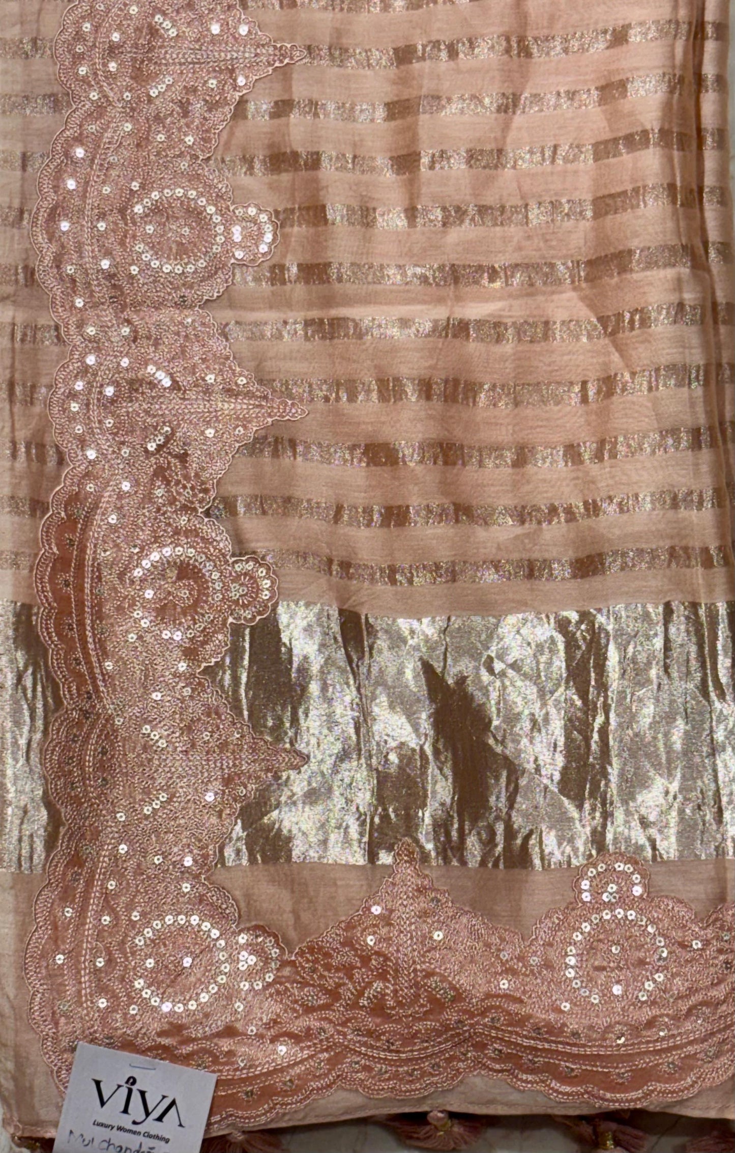 PURE MULCHANDERI WITH SABYASACHI  LACING