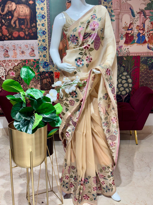 TISSUE GEORGETTE WITH AARI WORK