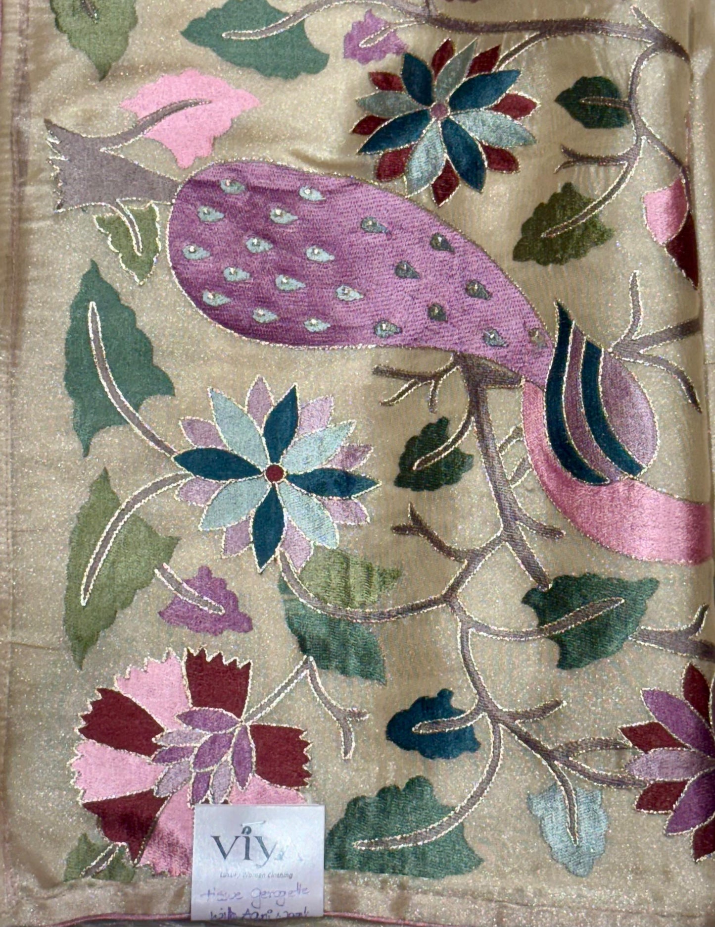TISSUE GEORGETTE WITH AARI WORK