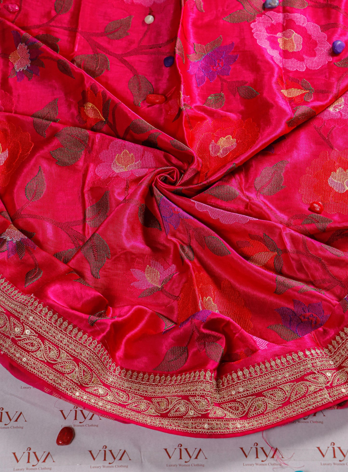 Peach Gold Pure Kanjivaram Tissue Brocade Saree with sabyasachi Lace Border & Couture Blouse