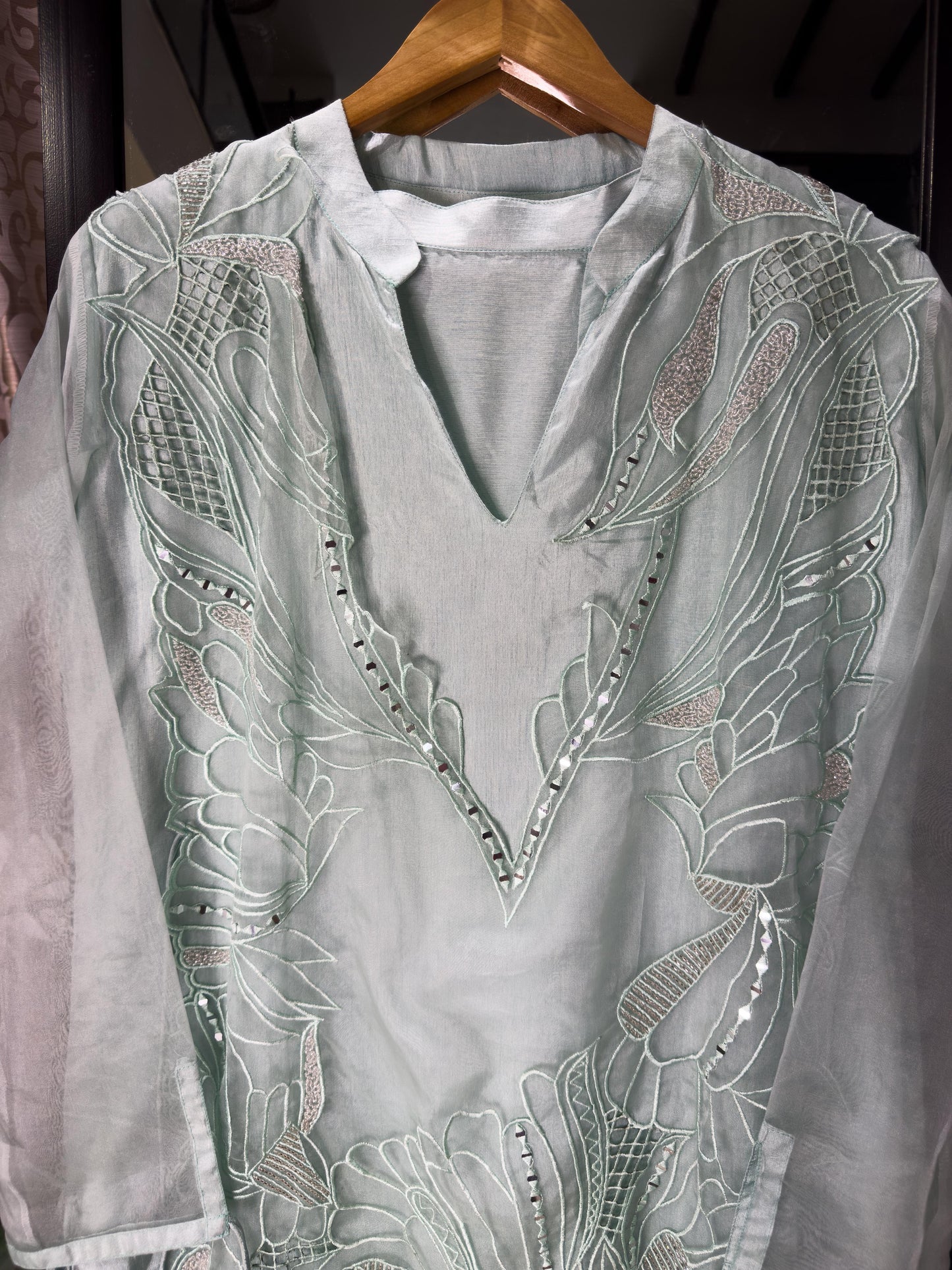 Indo-Western Cutwork 2-Piece Suit