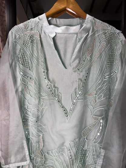 Indo-Western Cutwork 2-Piece Suit