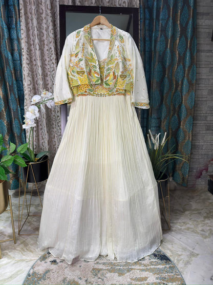 Pure Indo-Western Anarkali Dress with coat