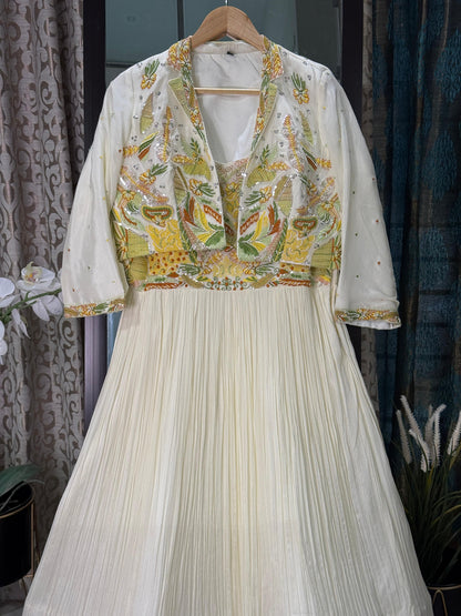 Pure Indo-Western Anarkali Dress with coat