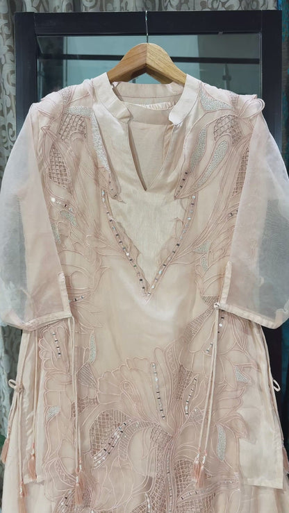 Indo-Western Cutwork 2-Piece Suit