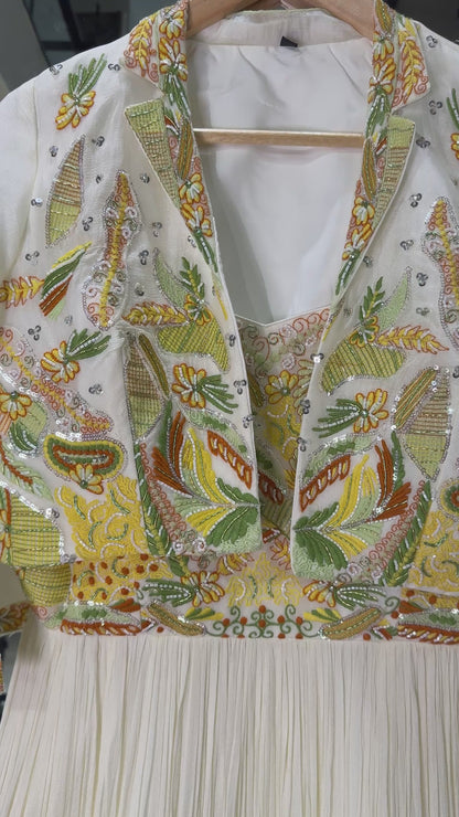 Pure Indo-Western Anarkali Dress with coat