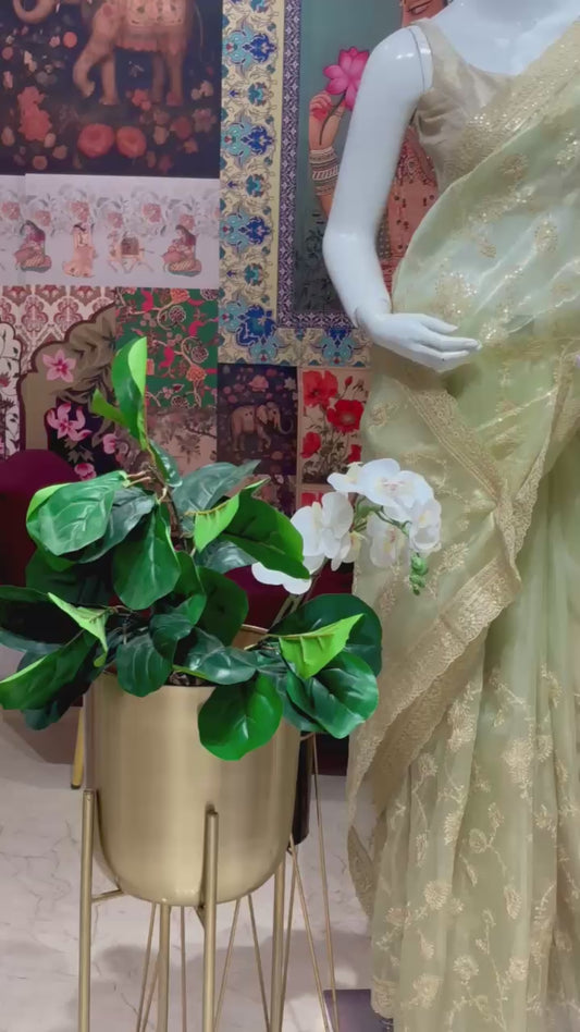 PURE ORGANZA WITH ALL OVER JAAL