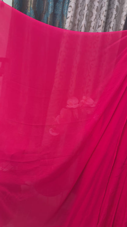 Pure Chinnon Georgette Anarkali 3-Piece Suit